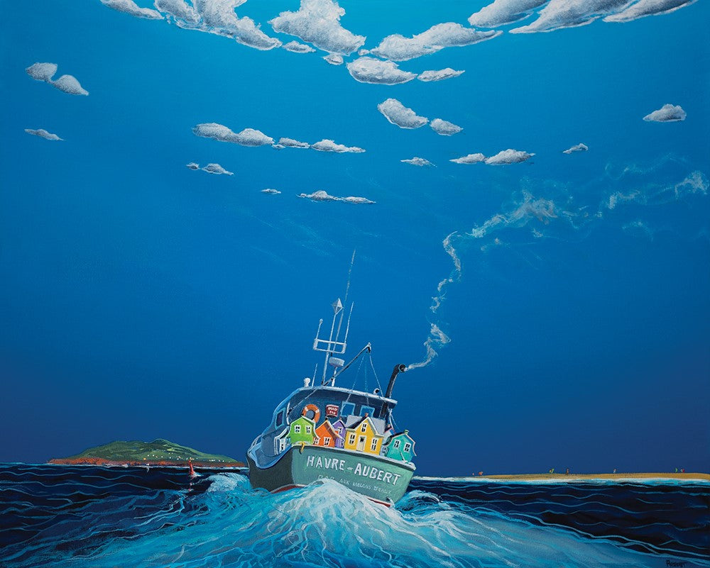 Guy Paquet, On déménage à l’ile d’entrée- Edition signée