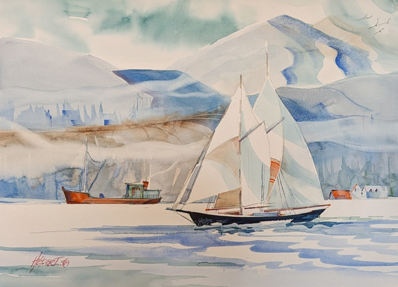 Jacques Hébert, La goélette et le voilier