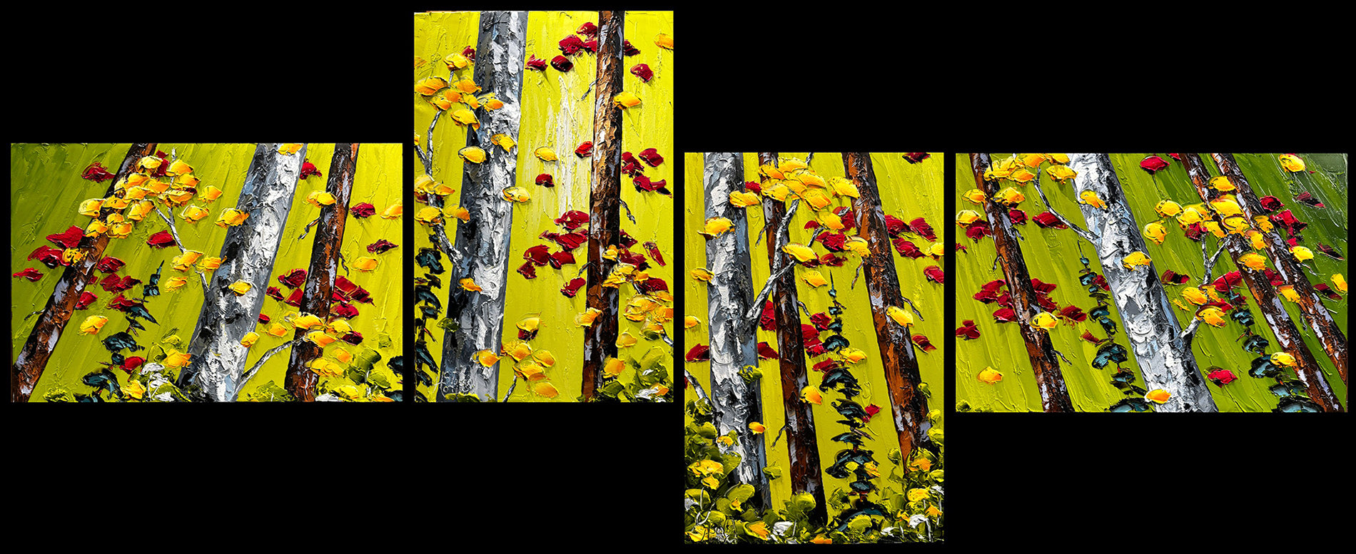 Stefan Horik, Nouvelle perspective, quadriptyque (4x16x24)