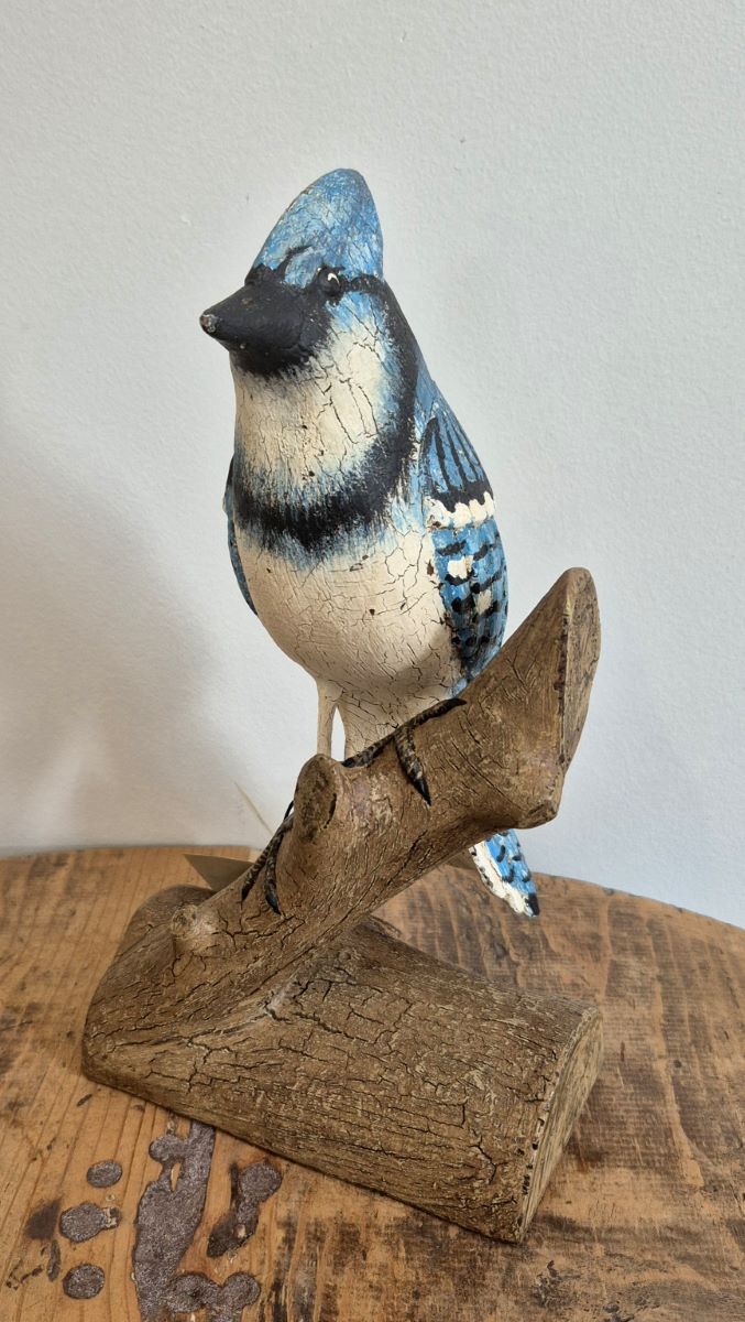 Michel Fortin, Geai bleu, sculpture