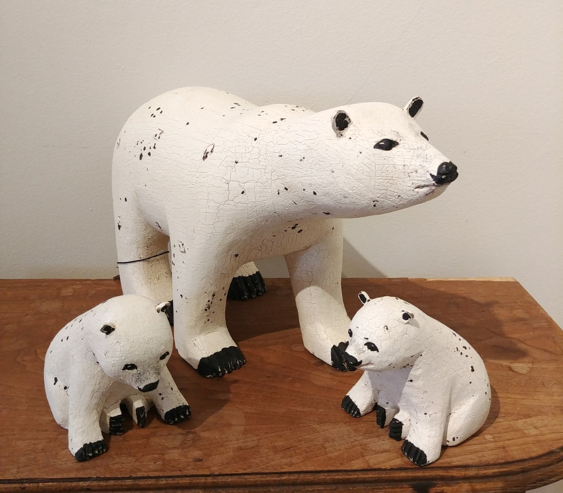 Michel Fortin, The Polar Bear Family, Wood