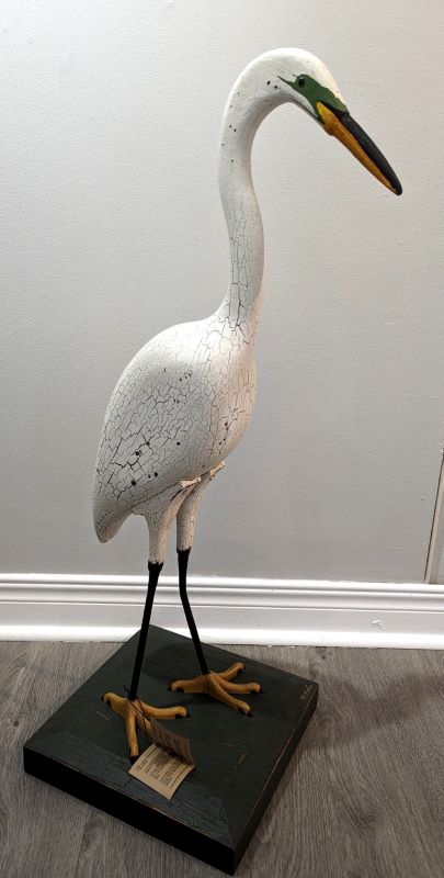 Michel Fortin, White Egret, Wood