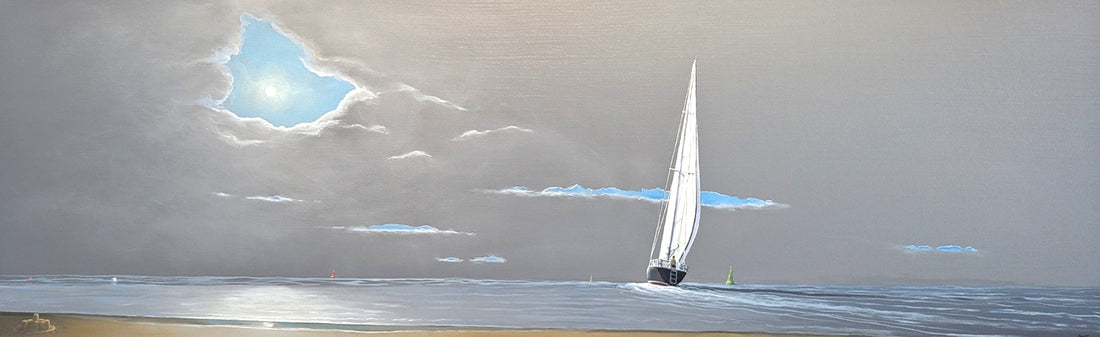 Guy Paquet, The tide is rising, the child has left his sandcastle...