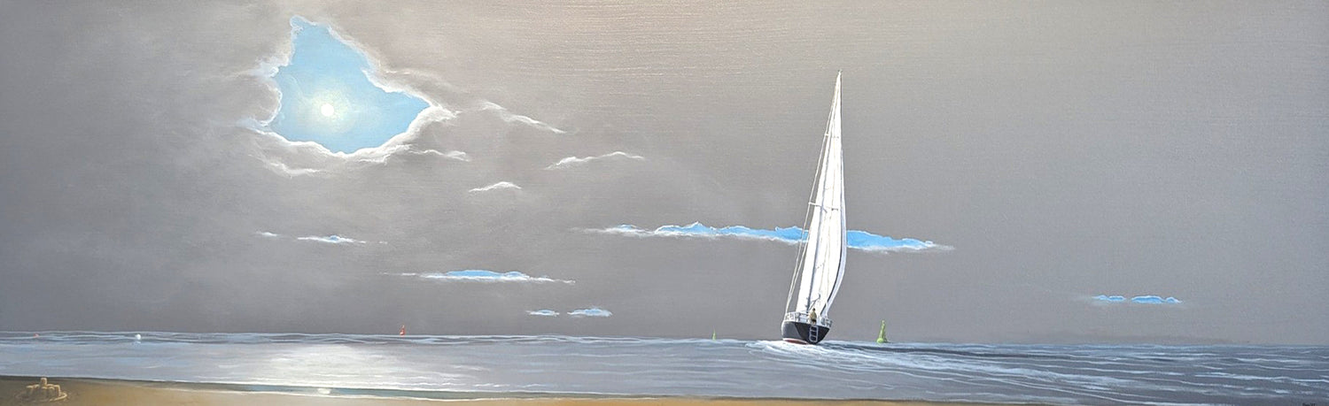 Guy Paquet, The tide is rising, the child has left his sandcastle...