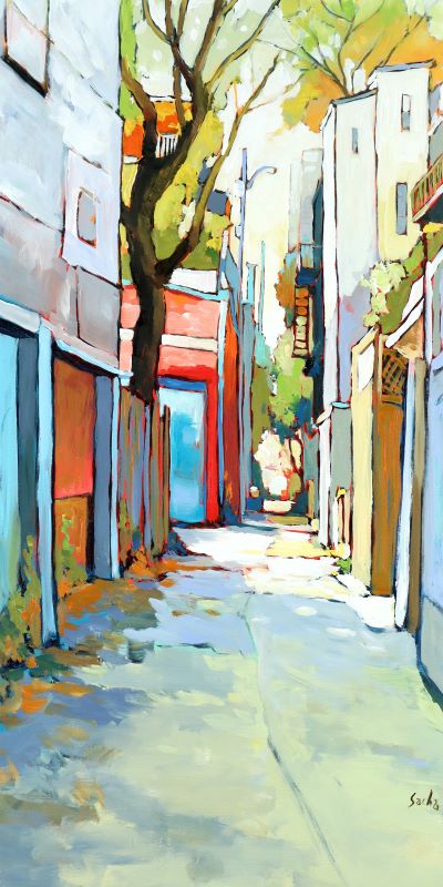 Sacha, Alley small garage on the corner