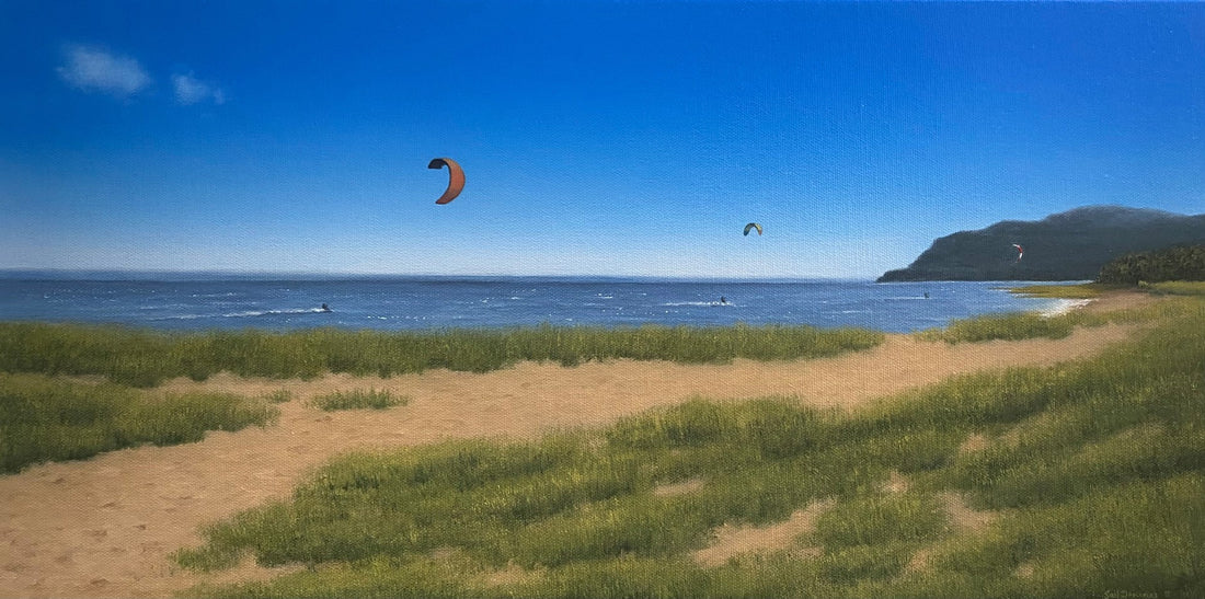 Gail Descoeurs, Kitesurfing at the Bay