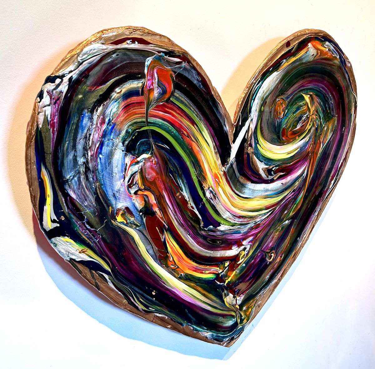 Cynthia Coulombe Begin, The flying Heart no.22 Sur bois, sans encadrement