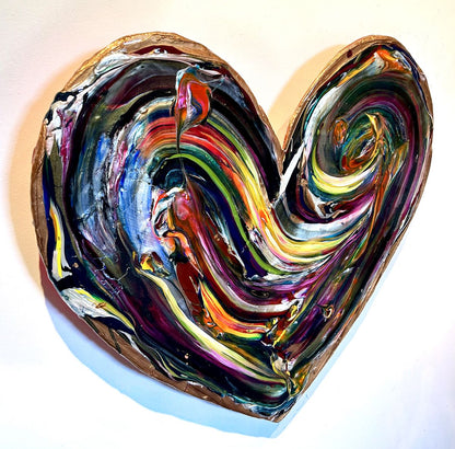 Cynthia Coulombe Begin, The flying Heart no.22 Sur bois, sans encadrement