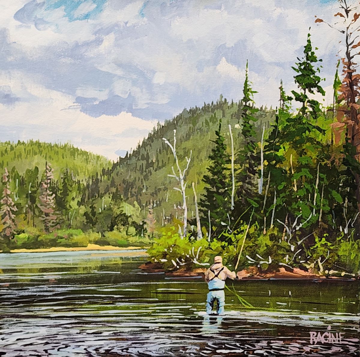 Jean-Francois  Racine, Premier sur le pool, Rivière Sainte-Marguerite