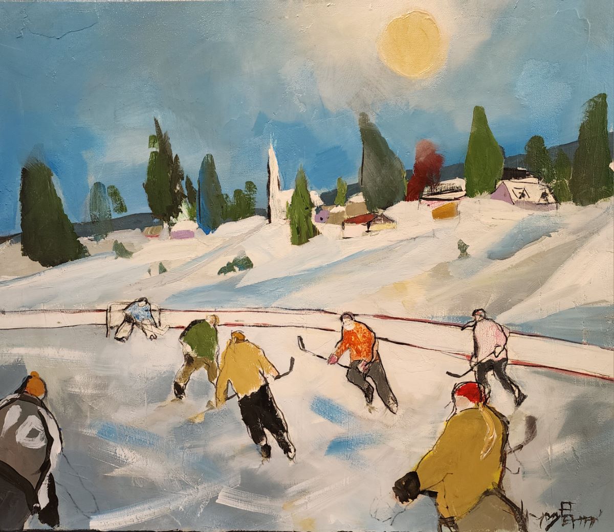 Jimmy Perron, Hockey mixte aux Éboulements