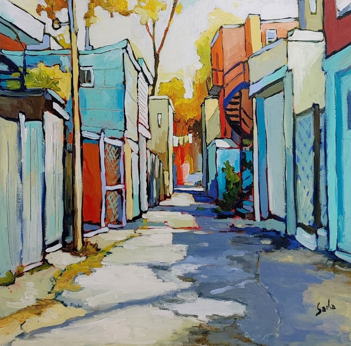 Sacha, Ruelle à la lointaine corde à linge