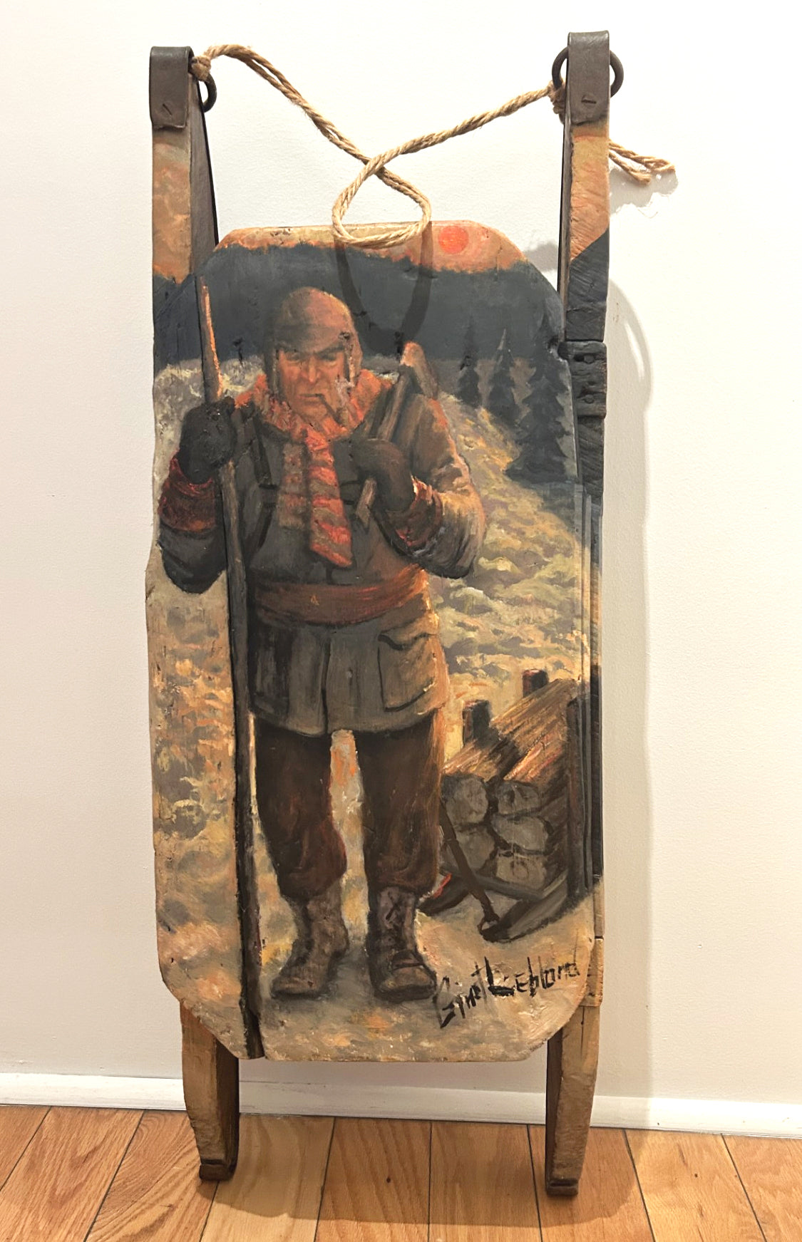 Ginet Leblond, La cordée de bois - Petit traîneau ancestral