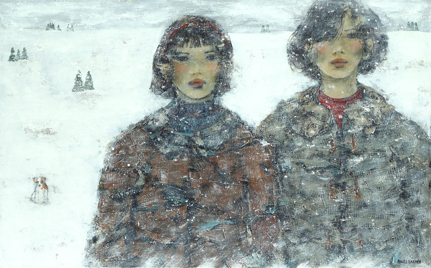 Paule Lagacé, Mére, fille et le petit chien