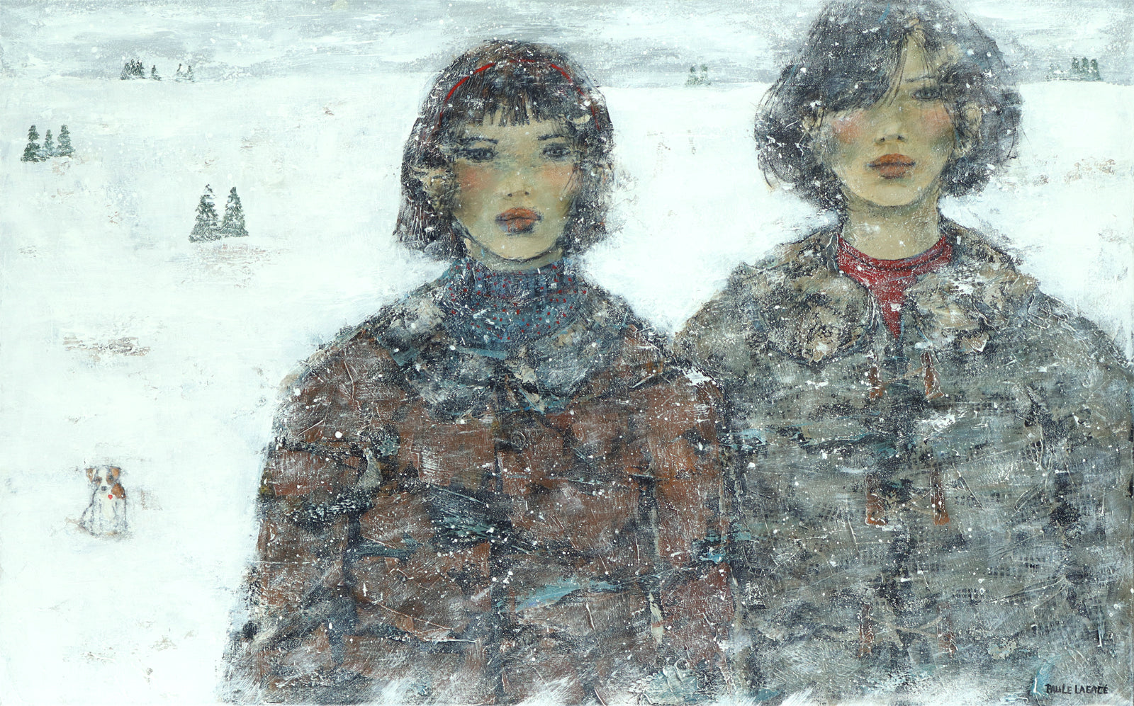 Paule Lagacé, Mére, fille et le petit chien
