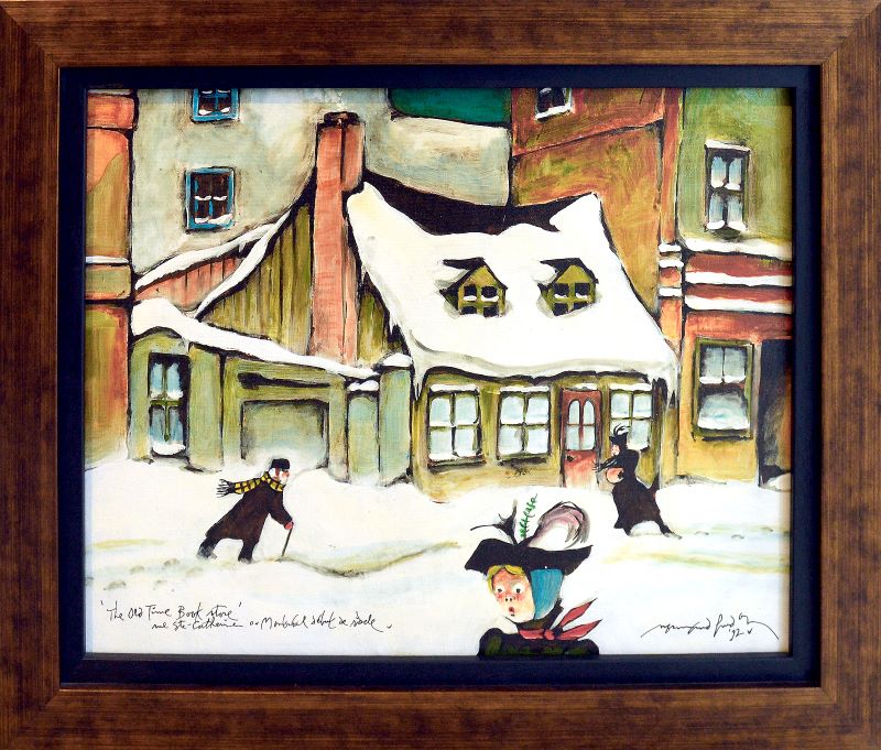 Normand Hudon, Old time bookstore Framed